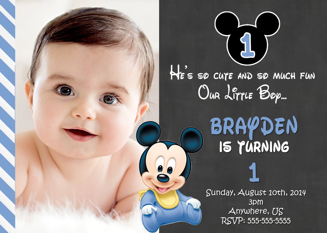 1st Birthday Invitation Card For Baby Boy Templates Free FREE 