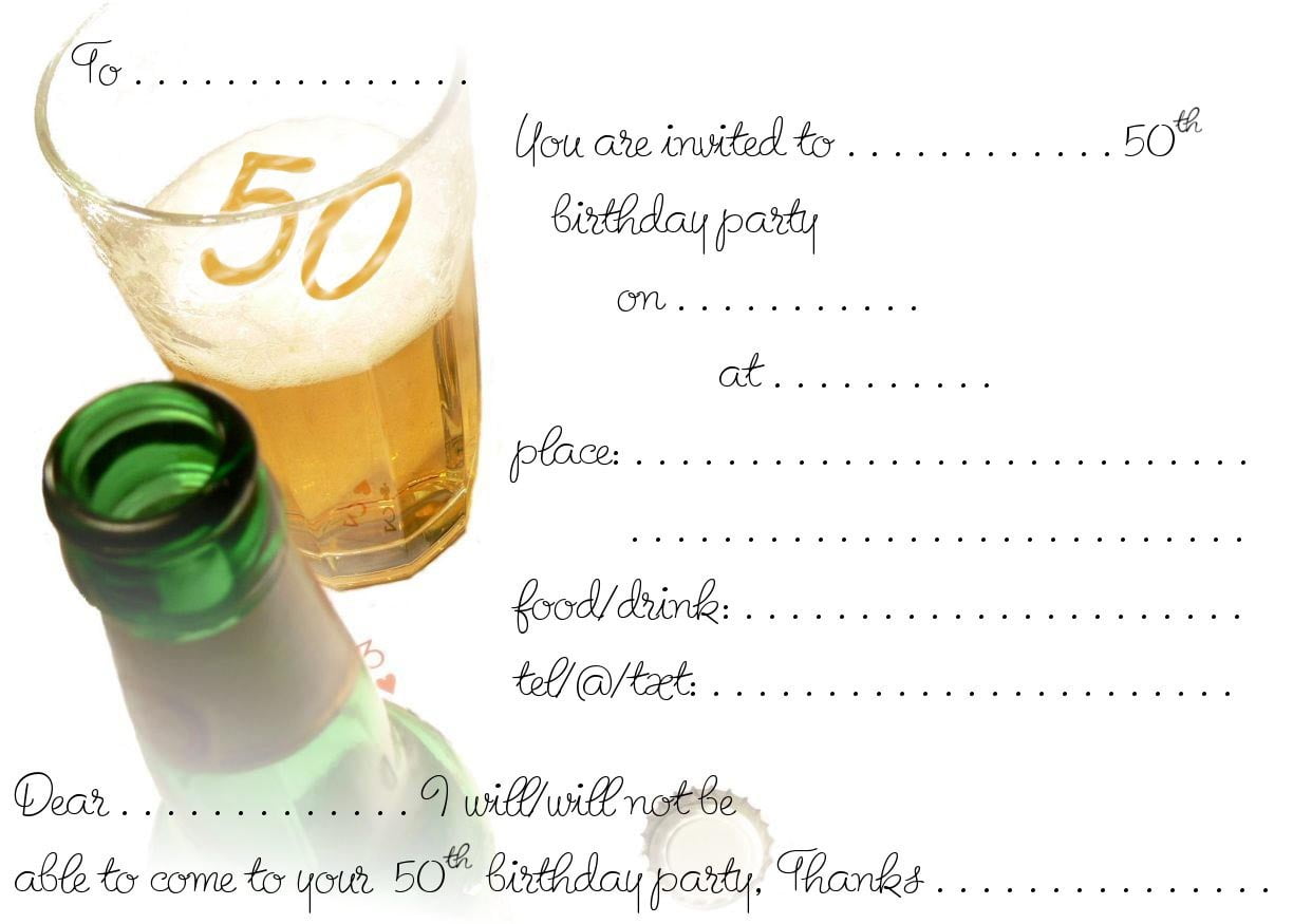 Free Printable 50th Birthday Invitations Drevio Invitations Design