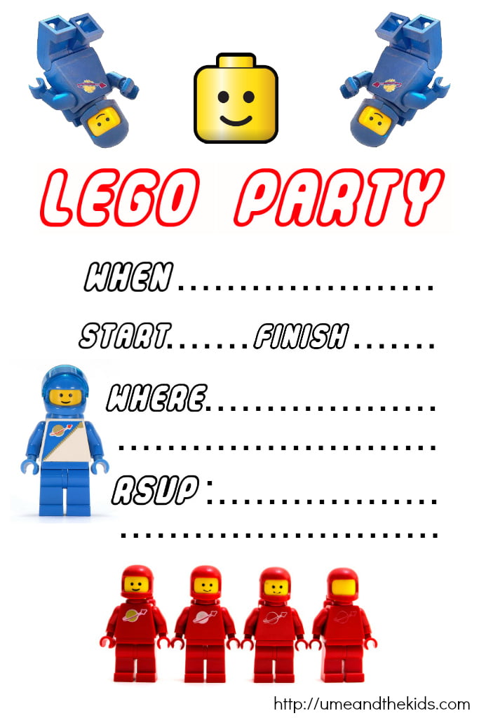 Lego Birthday Party Invitations Printable Free