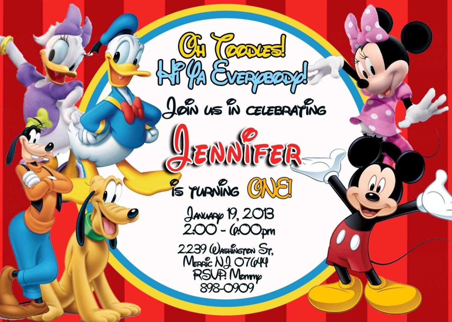 Mickey Mouse Birthday Invitations Templates Drevio Invitations Design