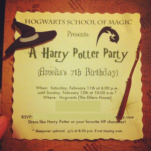 Harry Potter Birthday Invitations Printable Drevio Invitations Design