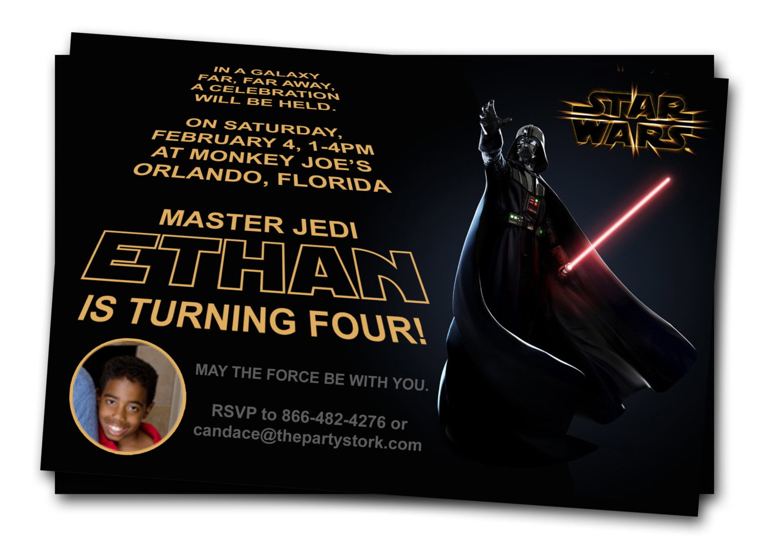 Free Printable Star Wars Birthday Invitations | Drevio Invitations Design