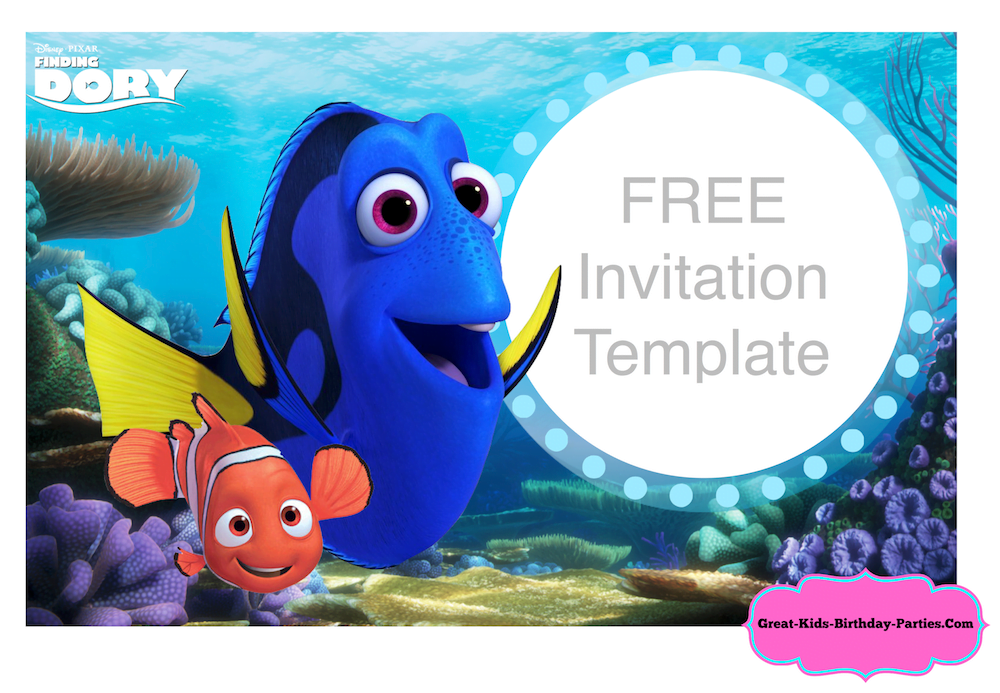 Finding Dory Invitations Ideas Drevio Invitations Design