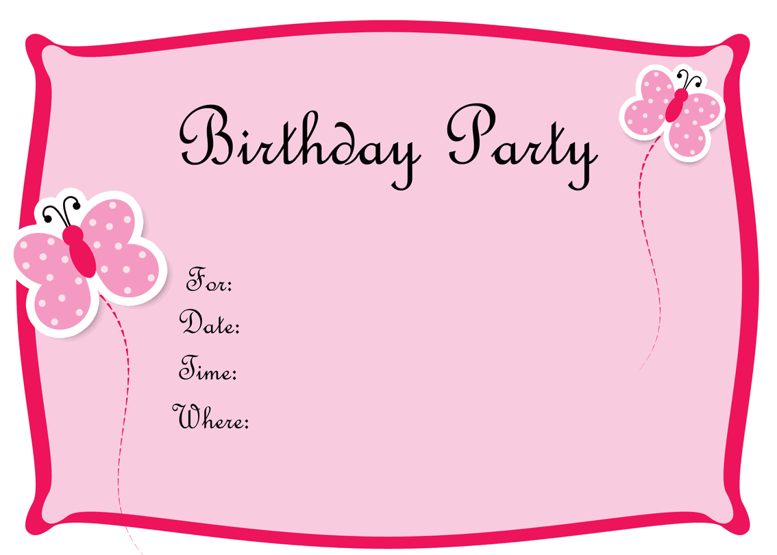 Free Birthday Invitations To Print | FREE PRINTABLE Birthday Invitation