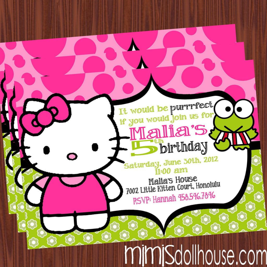 Free Printable Hello Kitty Birthday Party Invitations | Download