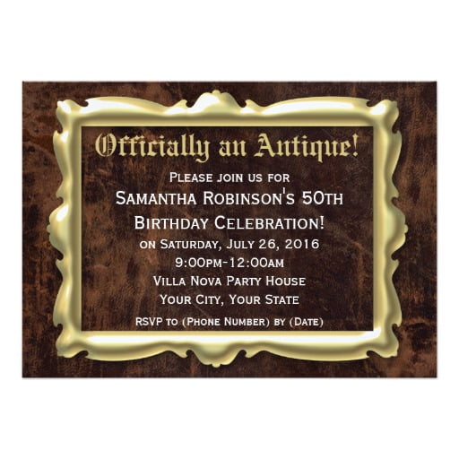 50th birthday invitation wording