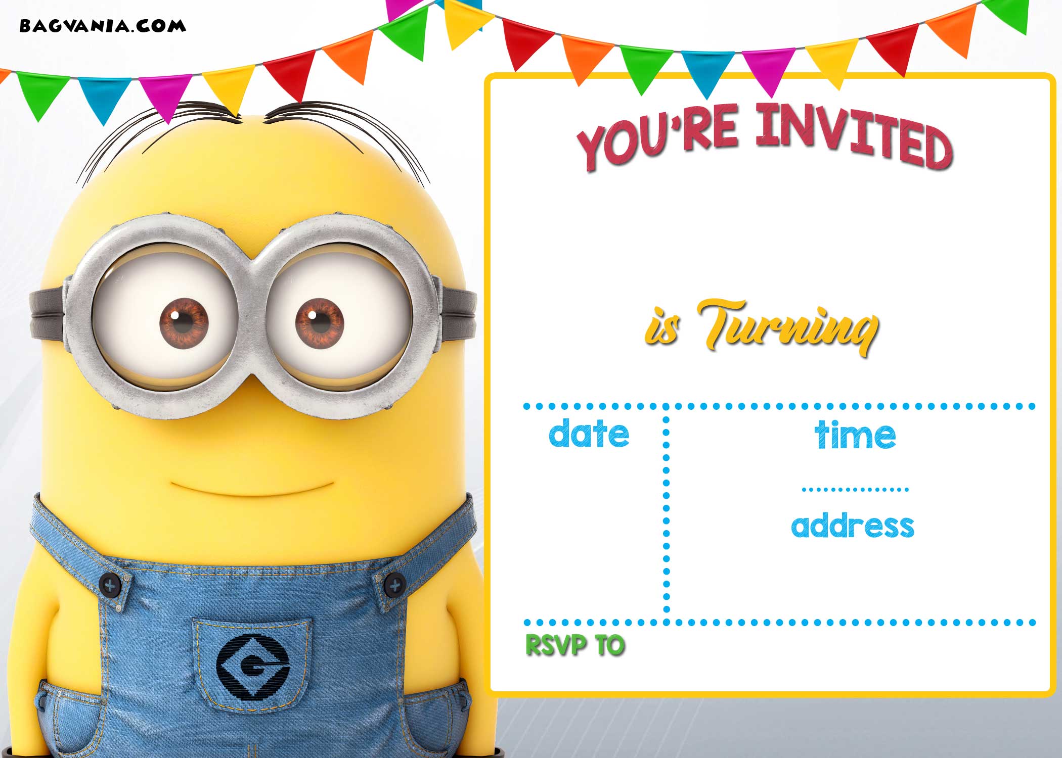 FREE Printable Minion Birthday Party Invitations Ideas Template FREE 