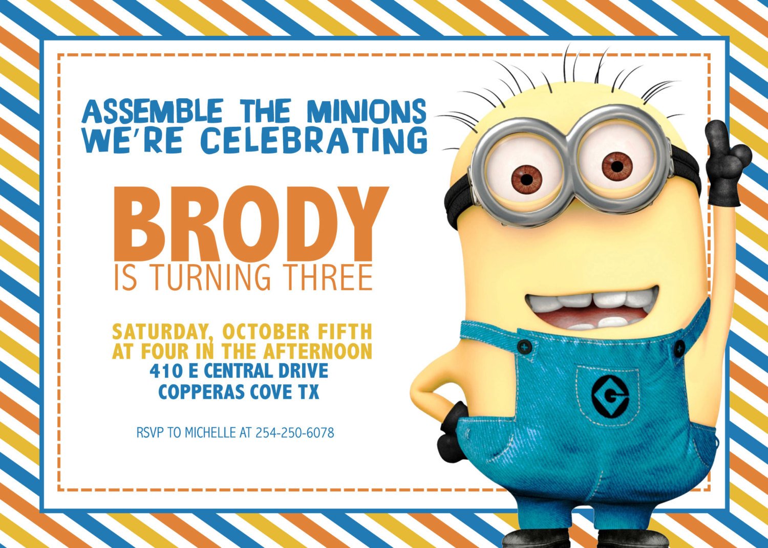 FREE Printable Minion Birthday Party Invitations Ideas ...