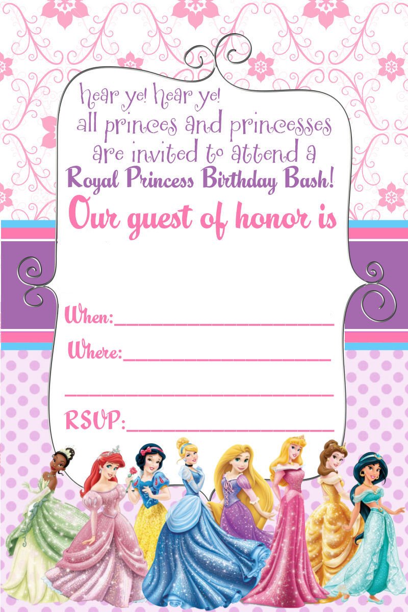 Culturatudela Princess Party Invitation Template