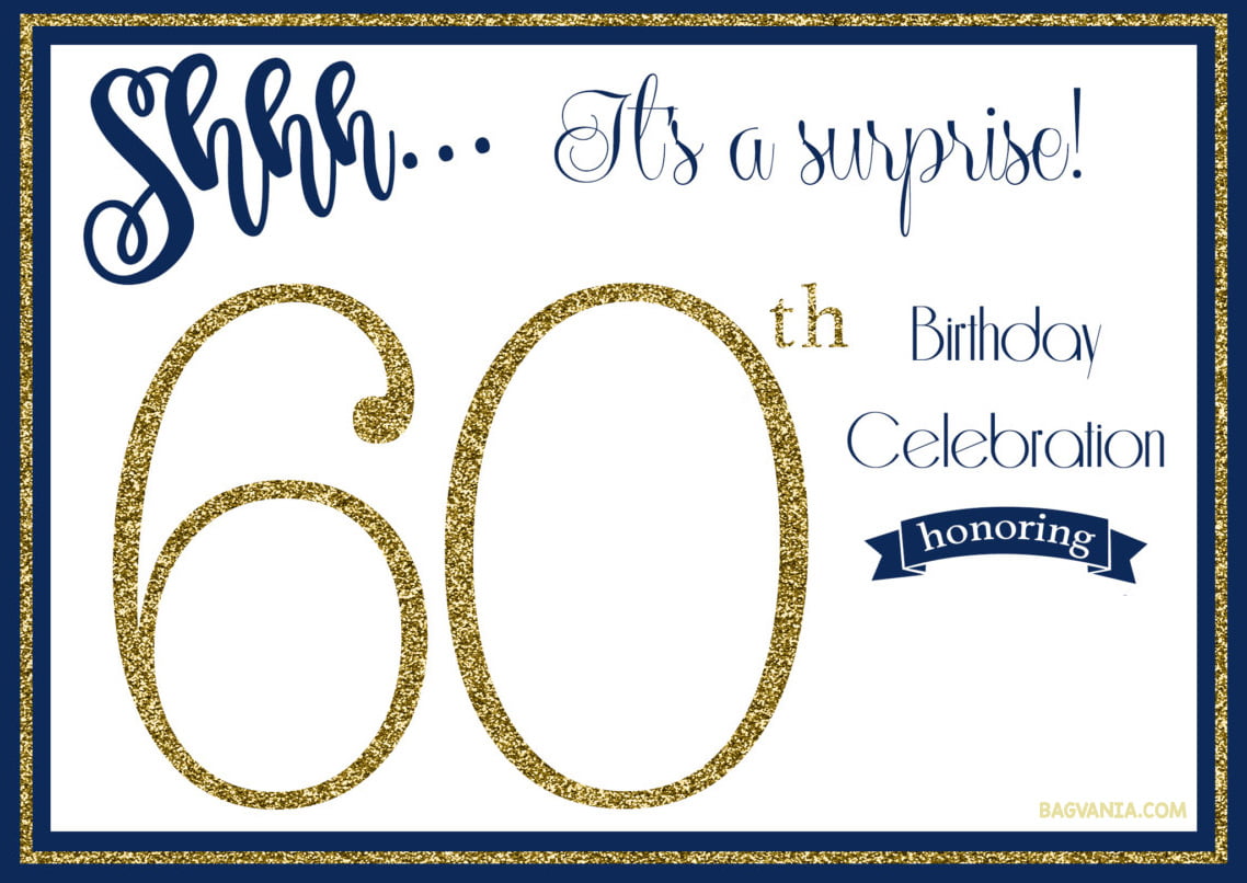 60Th Birthday Invitation Templates Free Printable 2