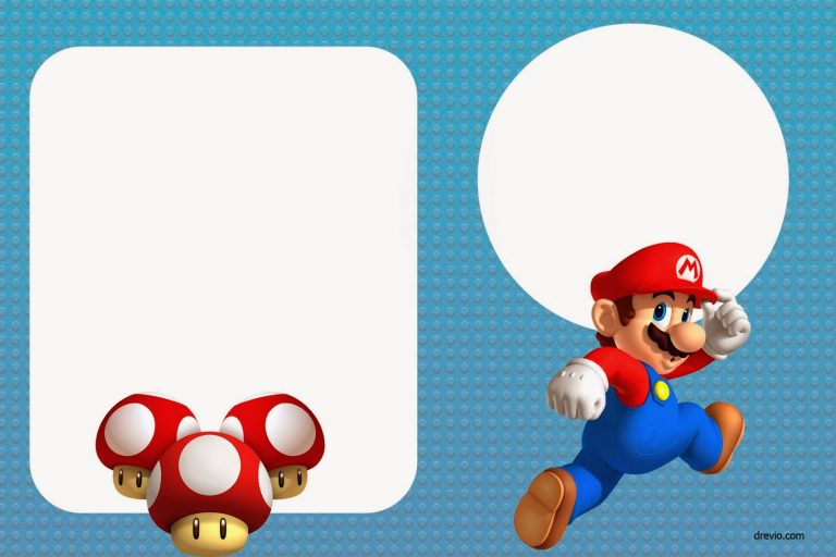 Free Printable Super Mario Bros Invitation Template Download Hundreds