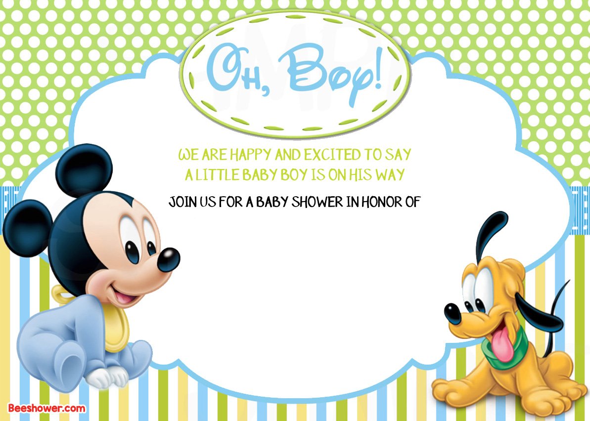 FREE Printable Disney Baby Shower Invitations Download Hundreds FREE 