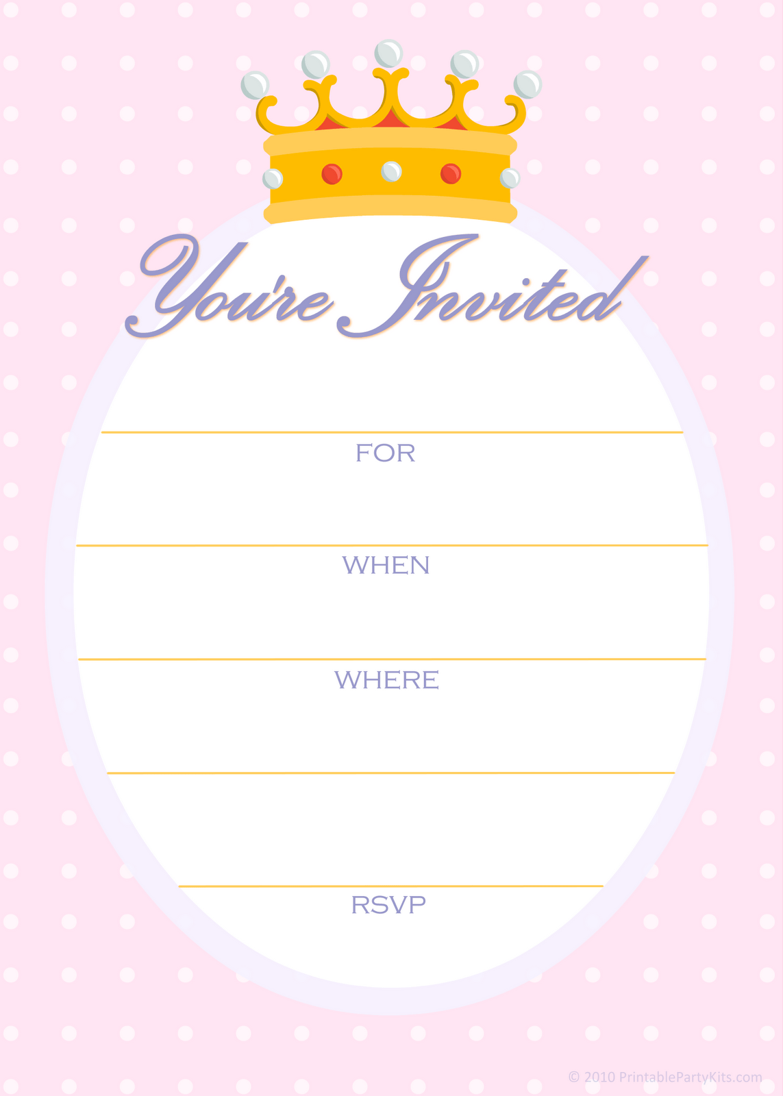 Blank Party Invitations Free Printable