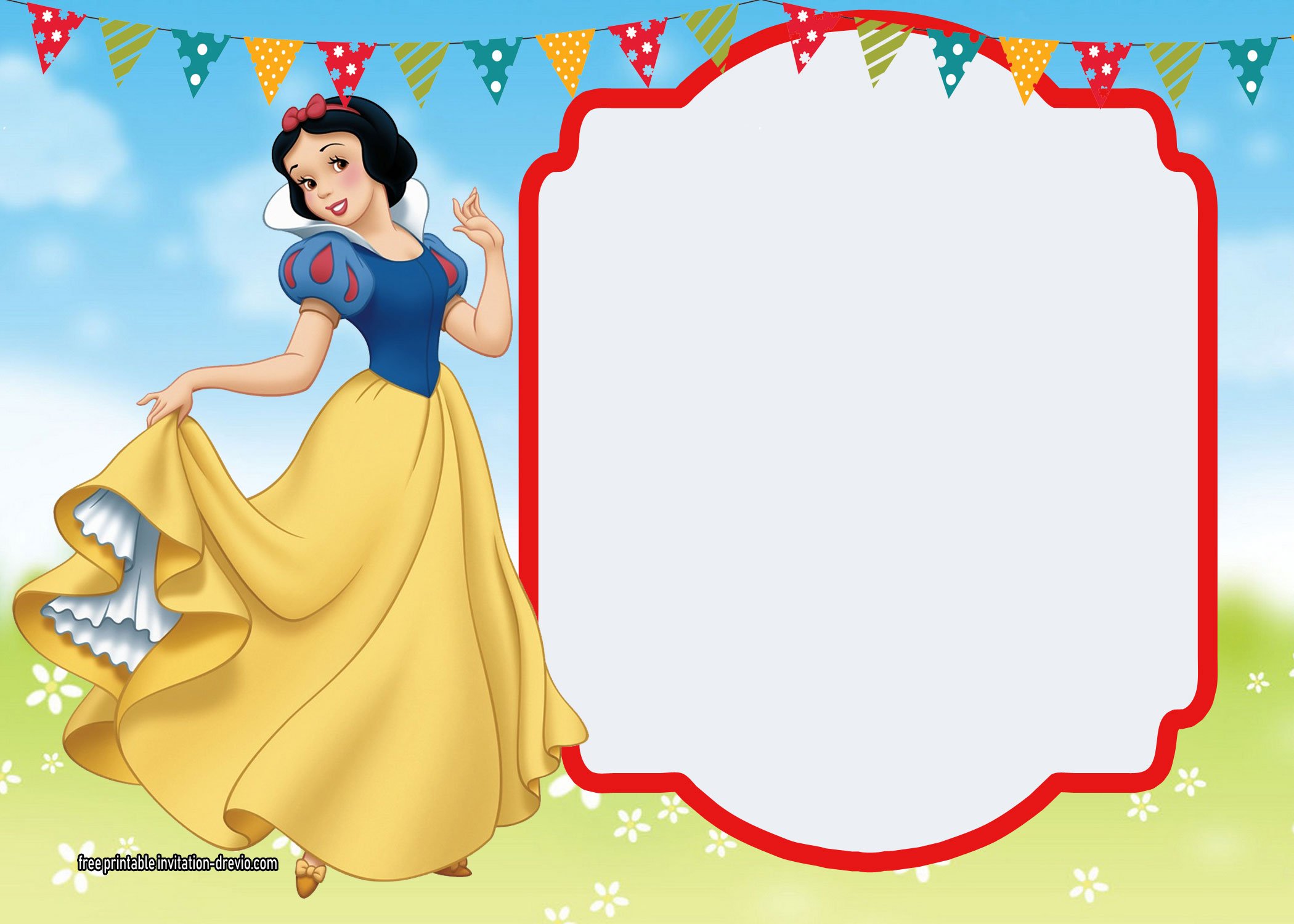 Free Snow White Invitation Template Printable Templates