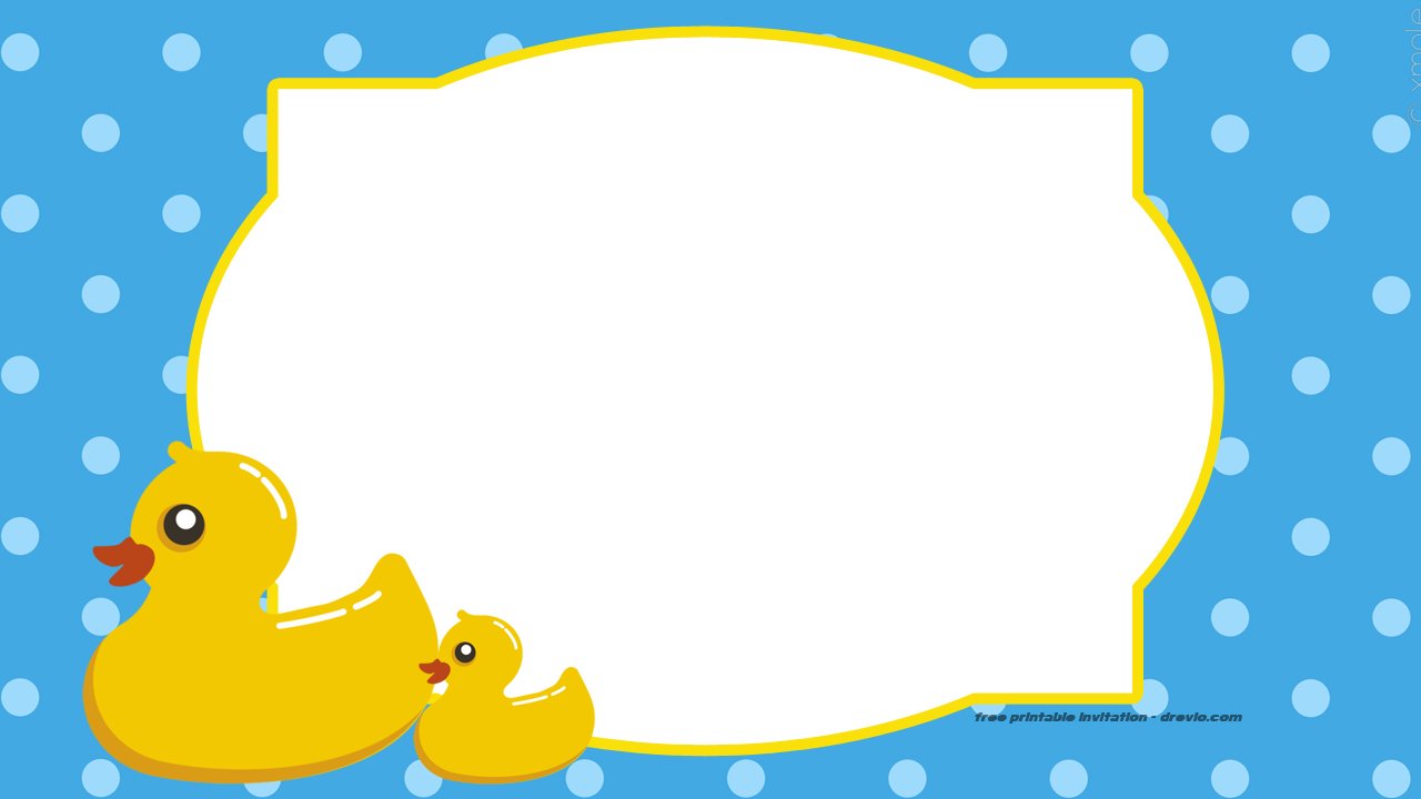 FREE Printable Rubber Duck Invitation Template DREVIO