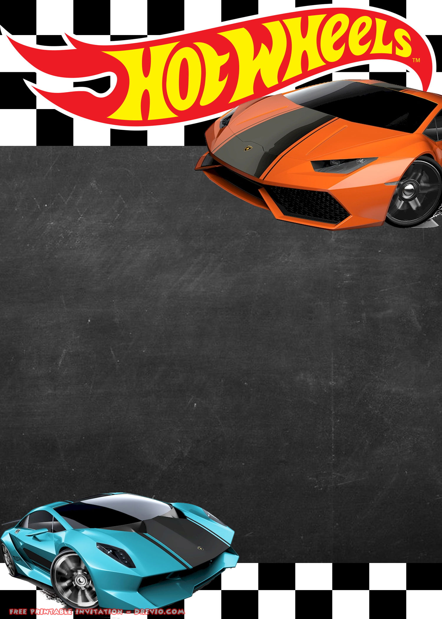 FREE Hot Wheels Lamborghini Invitation Templates FREE Invitation Templates Drevio