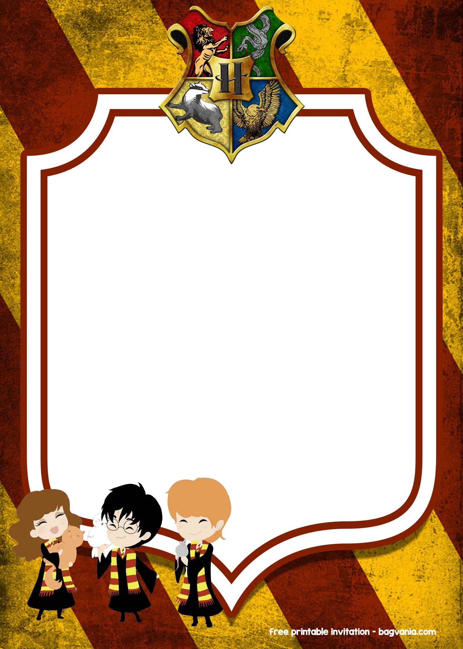 FREE Printable Harry Potter Invitation Templates DREVIO