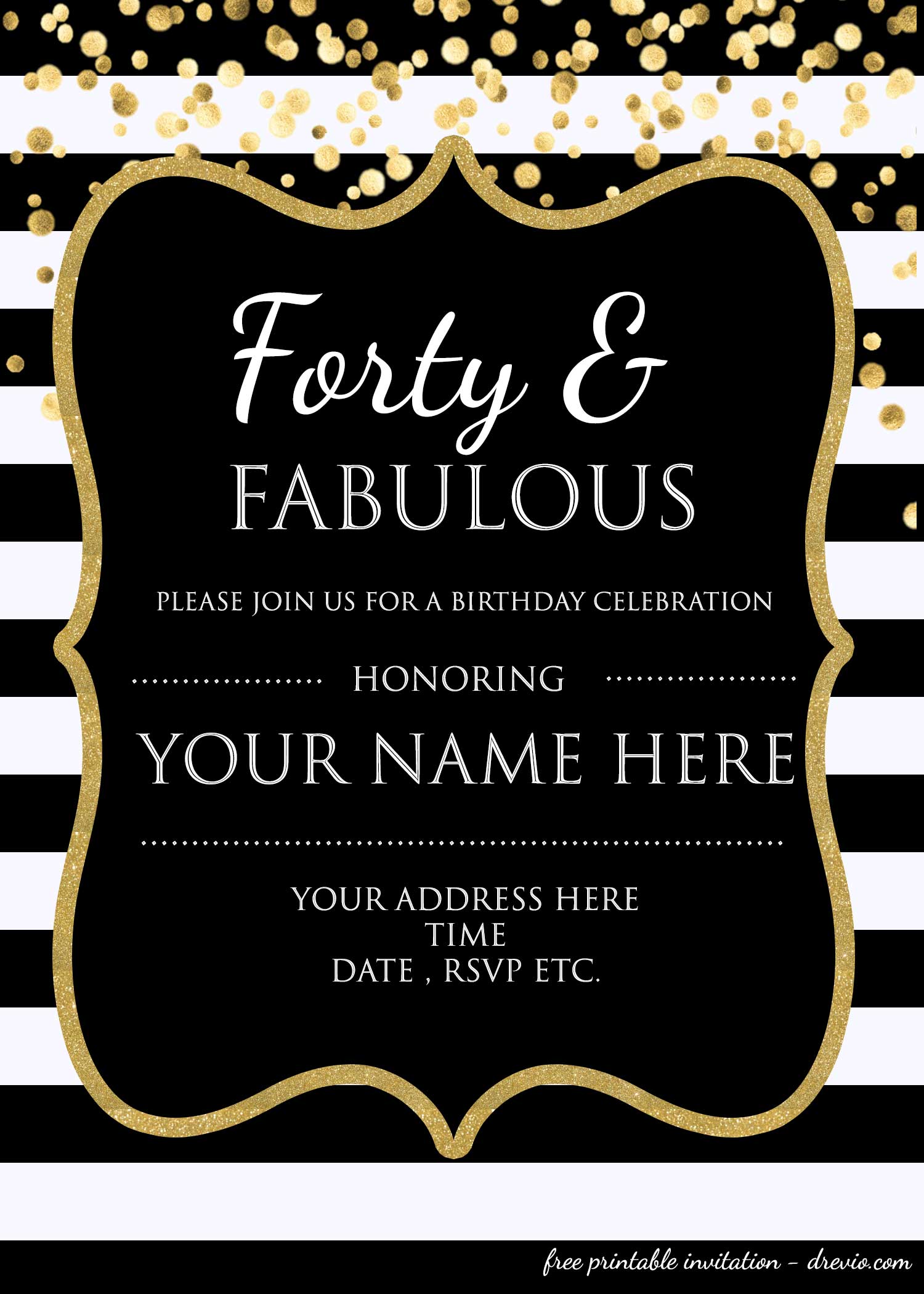 birthday invitation card template free download