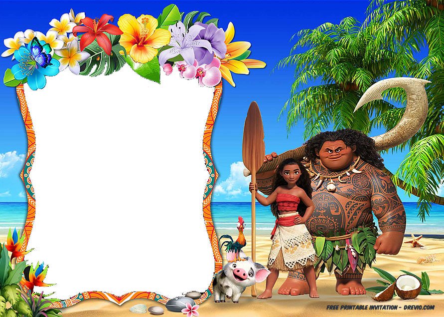 Free Moana Birthday Invitation Template Download Hundreds FREE 