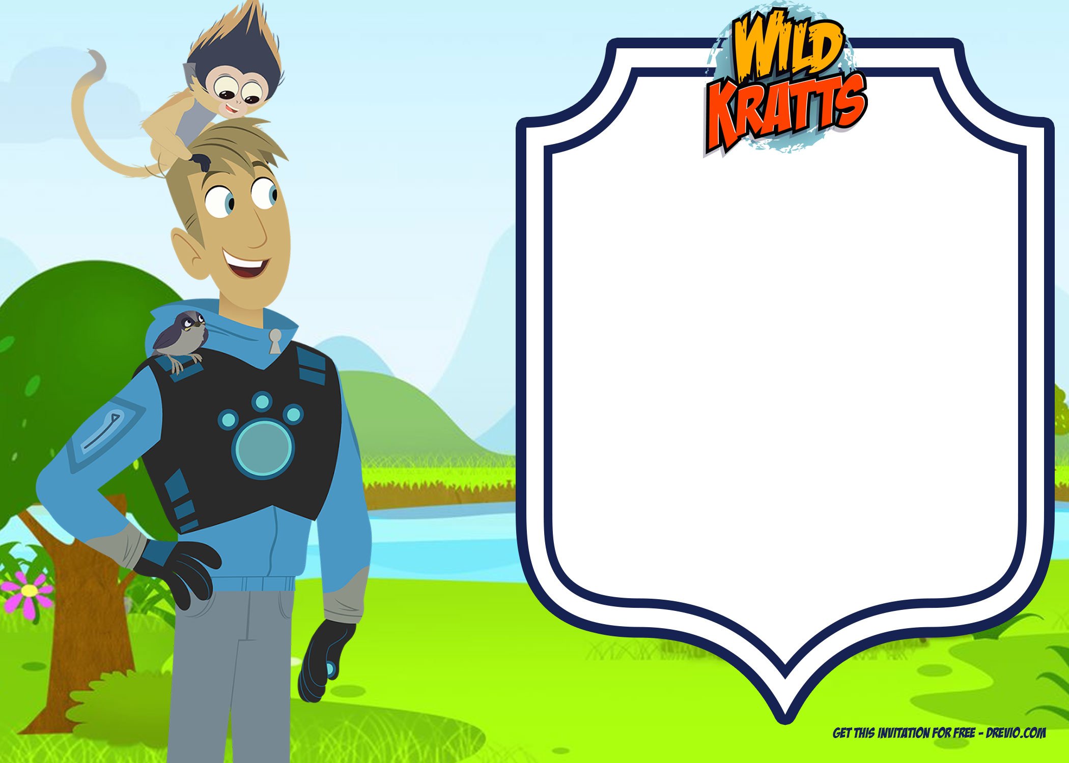 3 FREE Wild Kratts Printable Birthday Invitation Templates | DREVIO