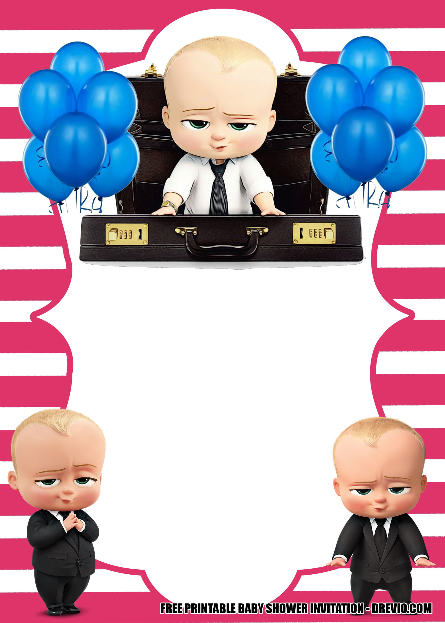 Baby Boss Invitation Template For Your Adorable Little Boss Free