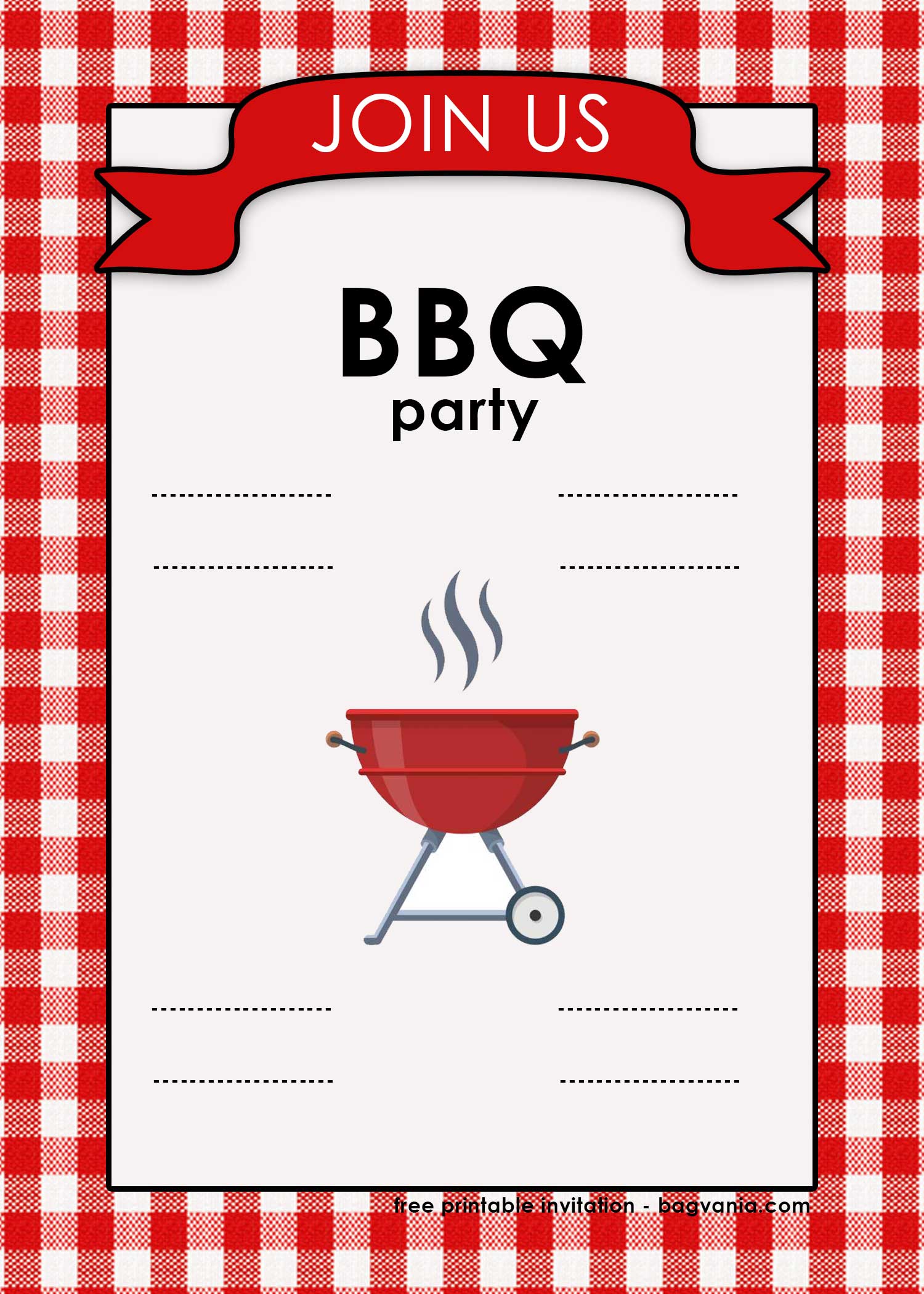 FREE Printable BBQ Invitation Template For Your Parties Download 