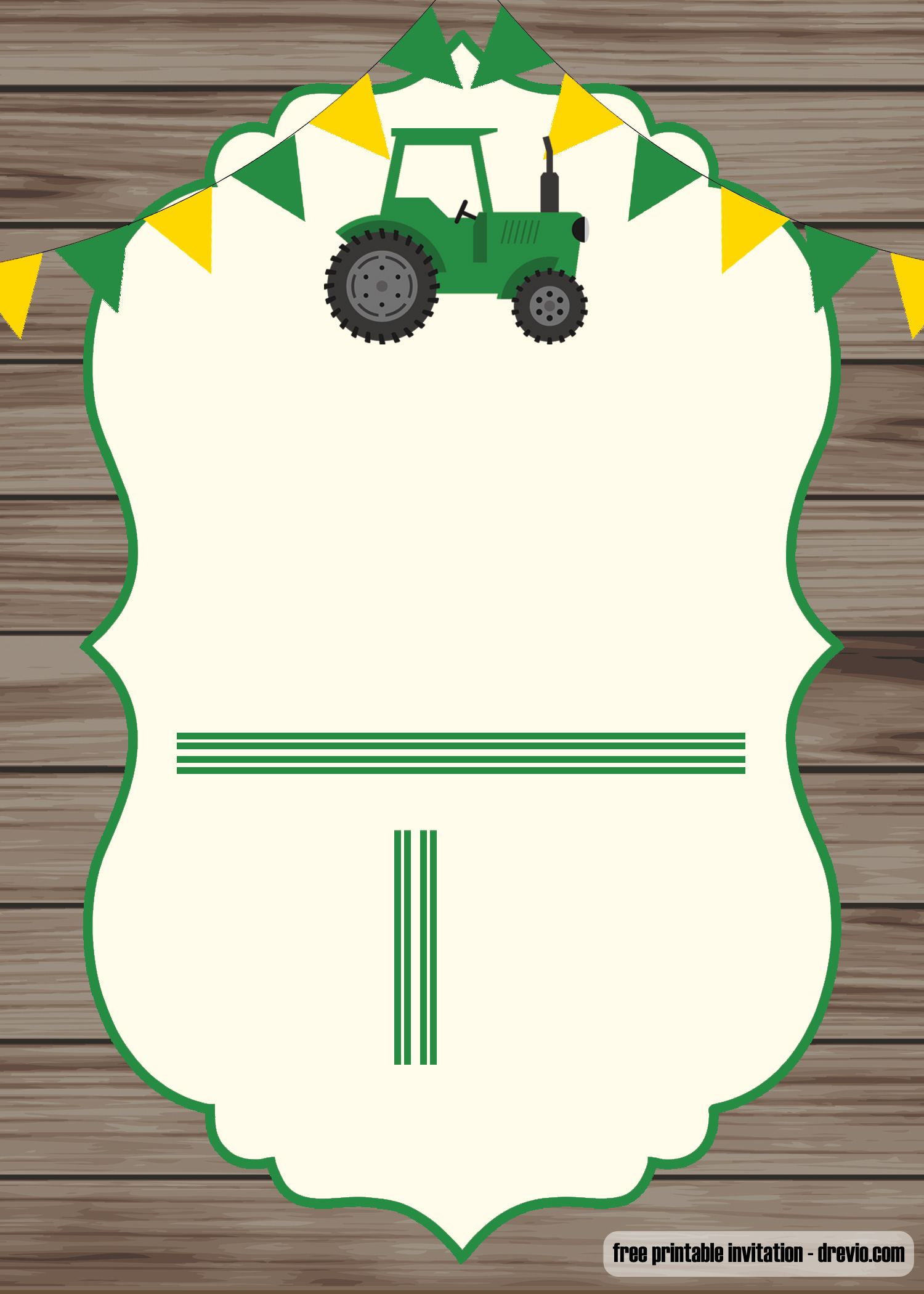 FREE Printable John Deere Invitation Template Download Hundreds FREE PRINTABLE Birthday