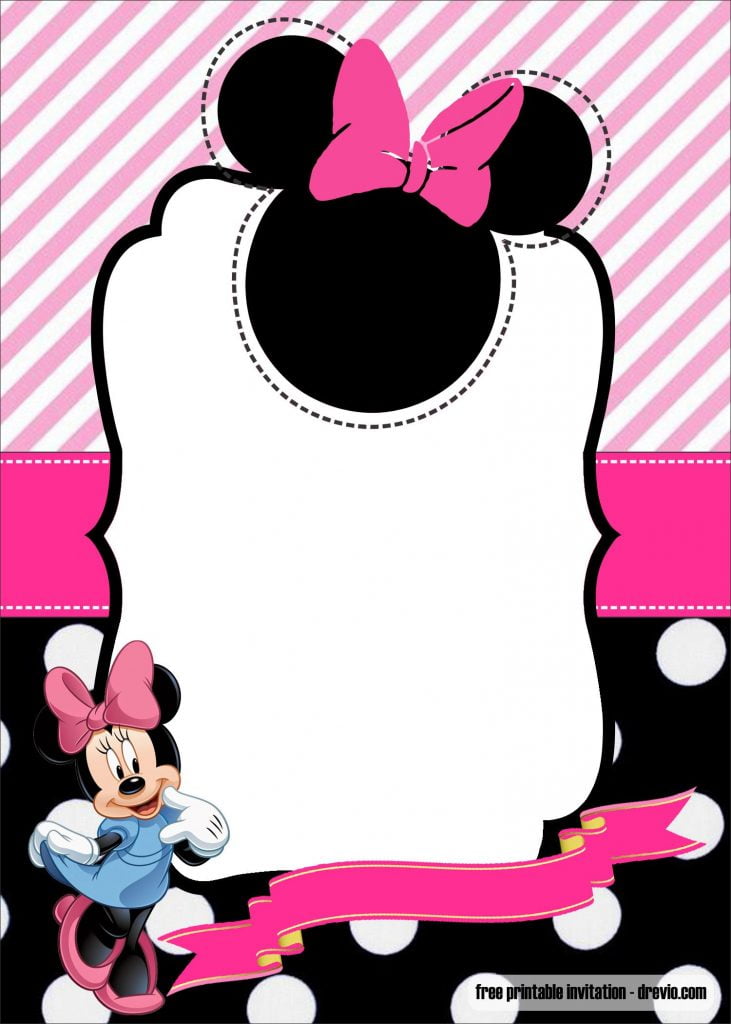FREE Minnie Mouse 1st Birthday Invitation Template Download Hundreds FREE PRINTABLE Birthday