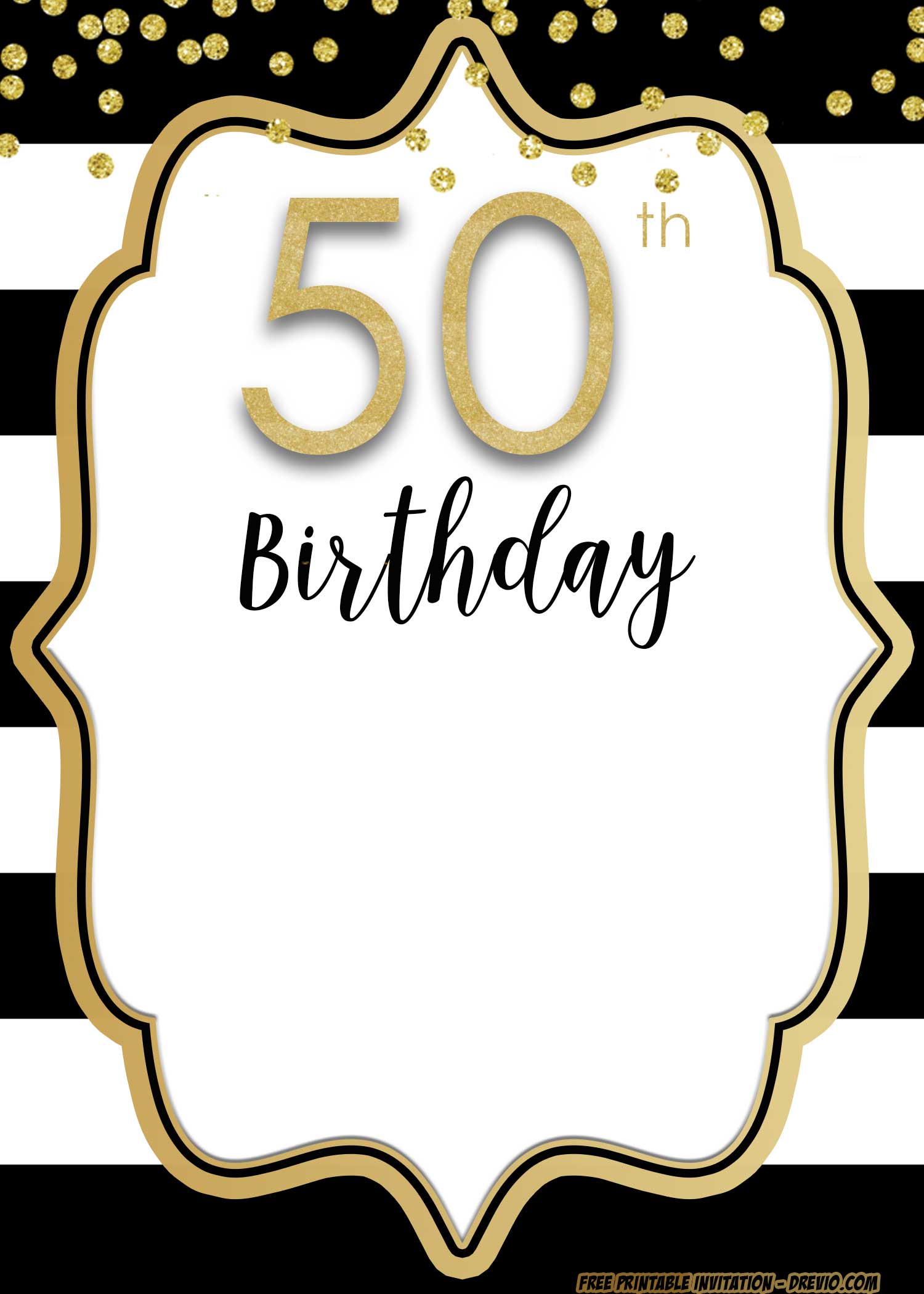 50th birthday invitations printable free