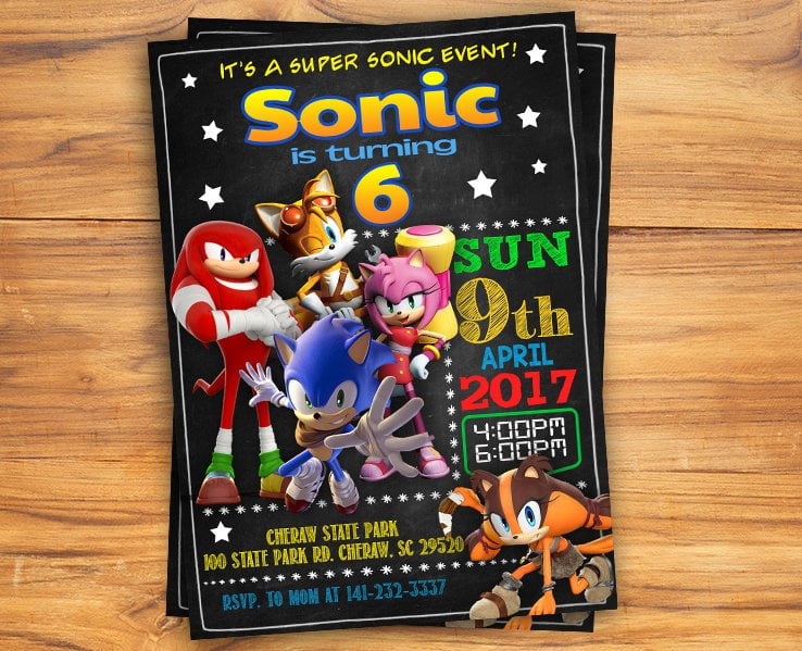 Free Printable Sonic The Hedgehog Invitation Template DREVIO