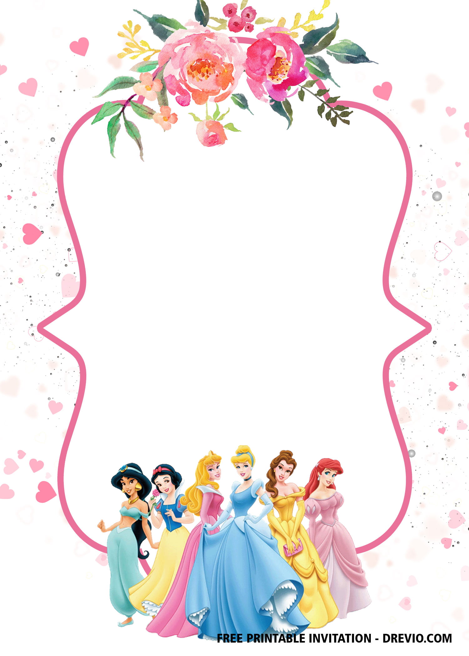 FREE Disney Princess Invitation Template for Your Little ...