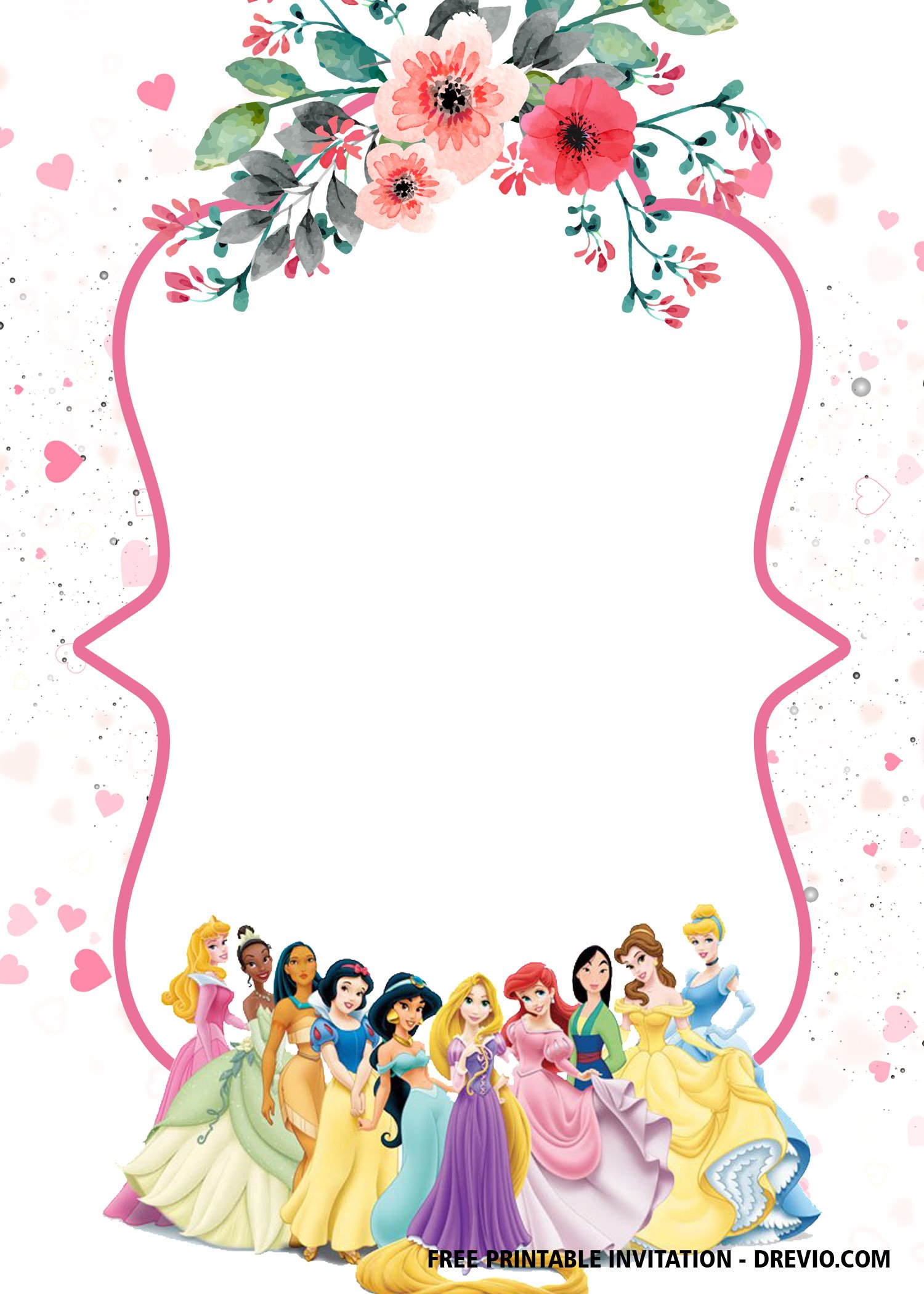 FREE Disney Princess Invitation Template For Your Little Girl s 