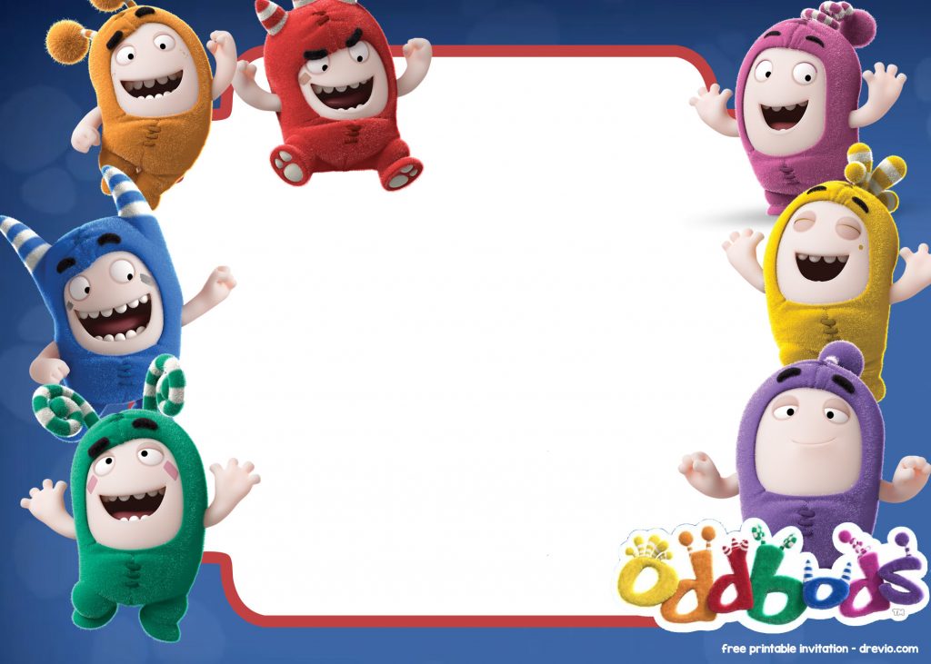 FREE Printable Oddbods Invitation Templates | DREVIO