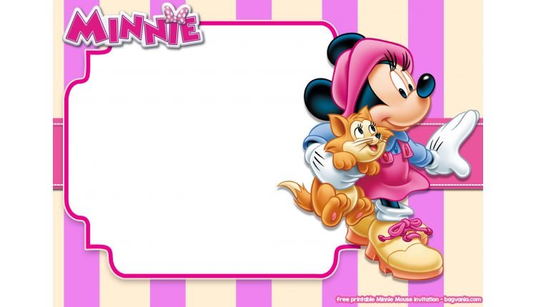 free minnie mouse blank invitation template cat party bagvania free