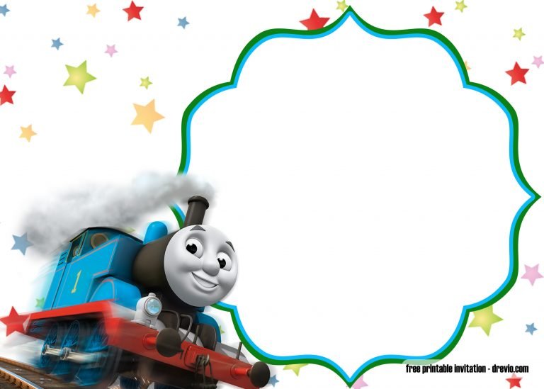 FREE Printable Thomas The Train Birthday Invitation Templates ...