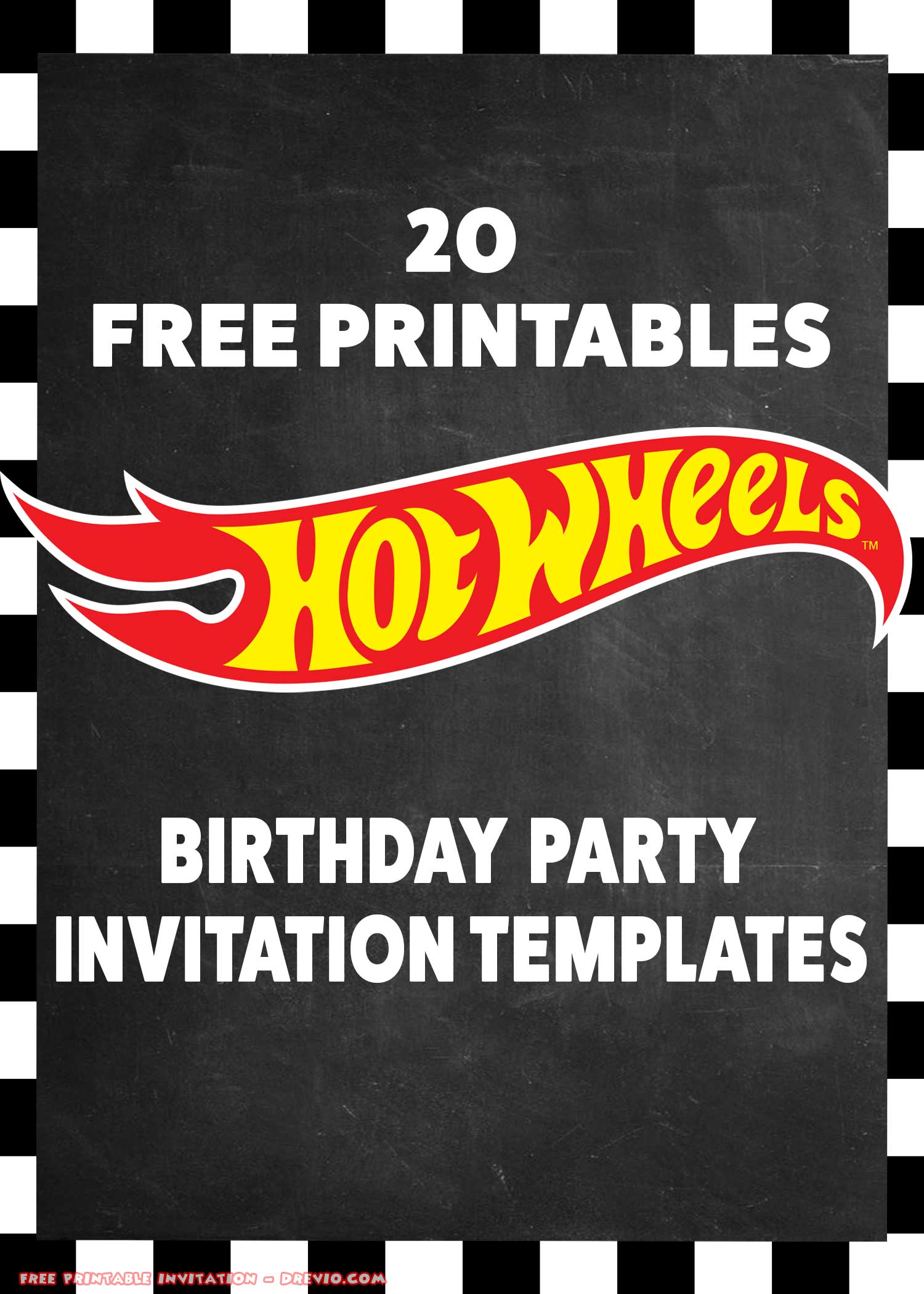 20 Hot Wheels Party Invite Free Printables DREVIO