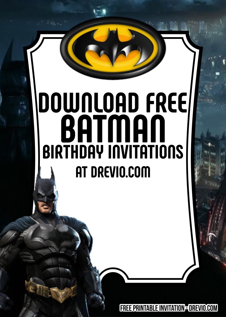 8+ FREE Batman Birthday Invitation Templates | Download Hundreds FREE PRINTABLE  Birthday Invitation Templates