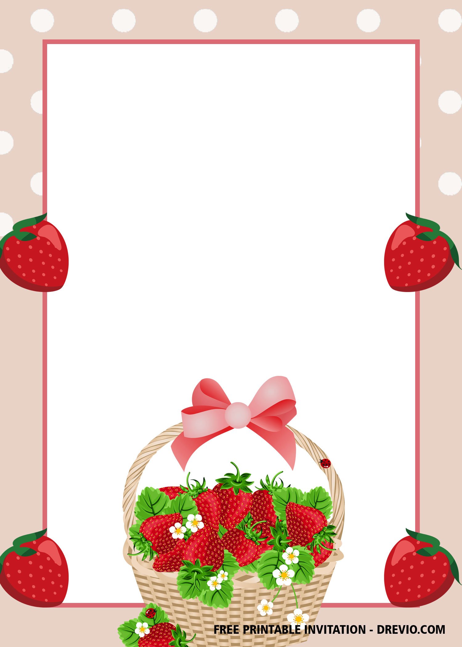 FREE Printable Strawberry Invitation Templates Download Hundreds FREE PRINTABLE Birthday