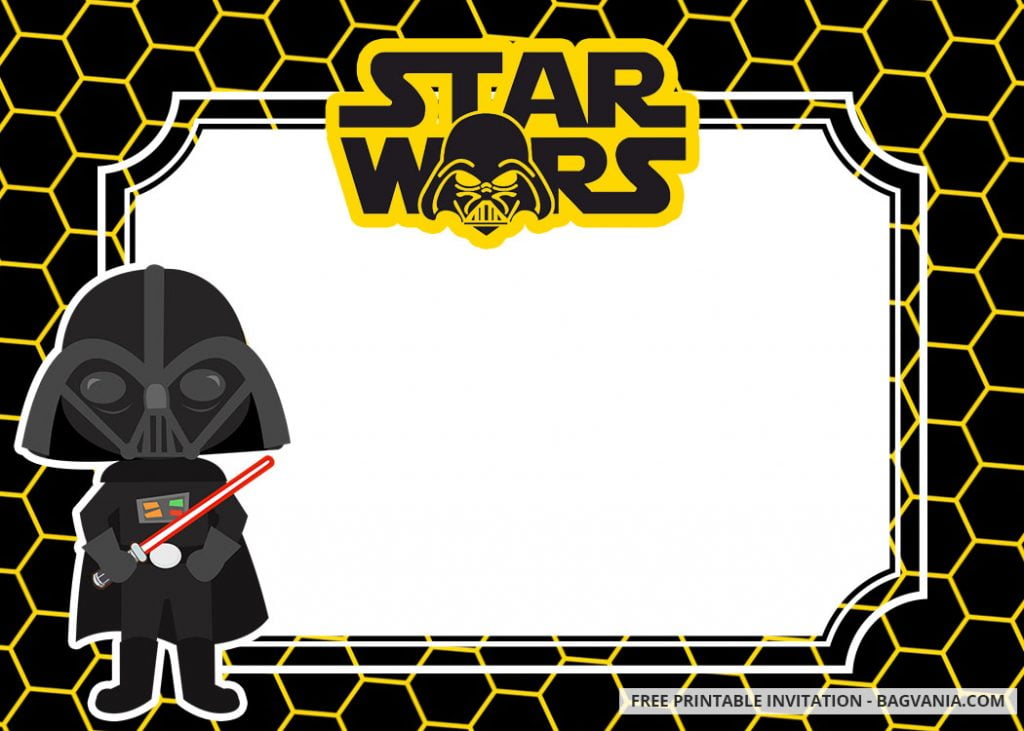 FREE Printable Star Wars Invitation Templates – Cute Version | Download