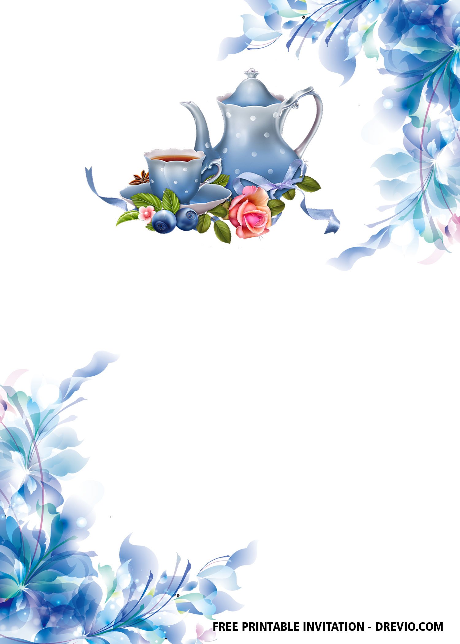 Tea Party Invitation Template Free