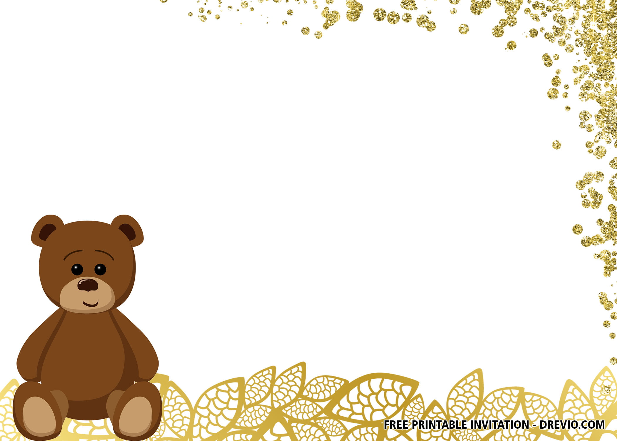 Downloadable Teddy Bear Invitation Template Free - Printable Word Searches