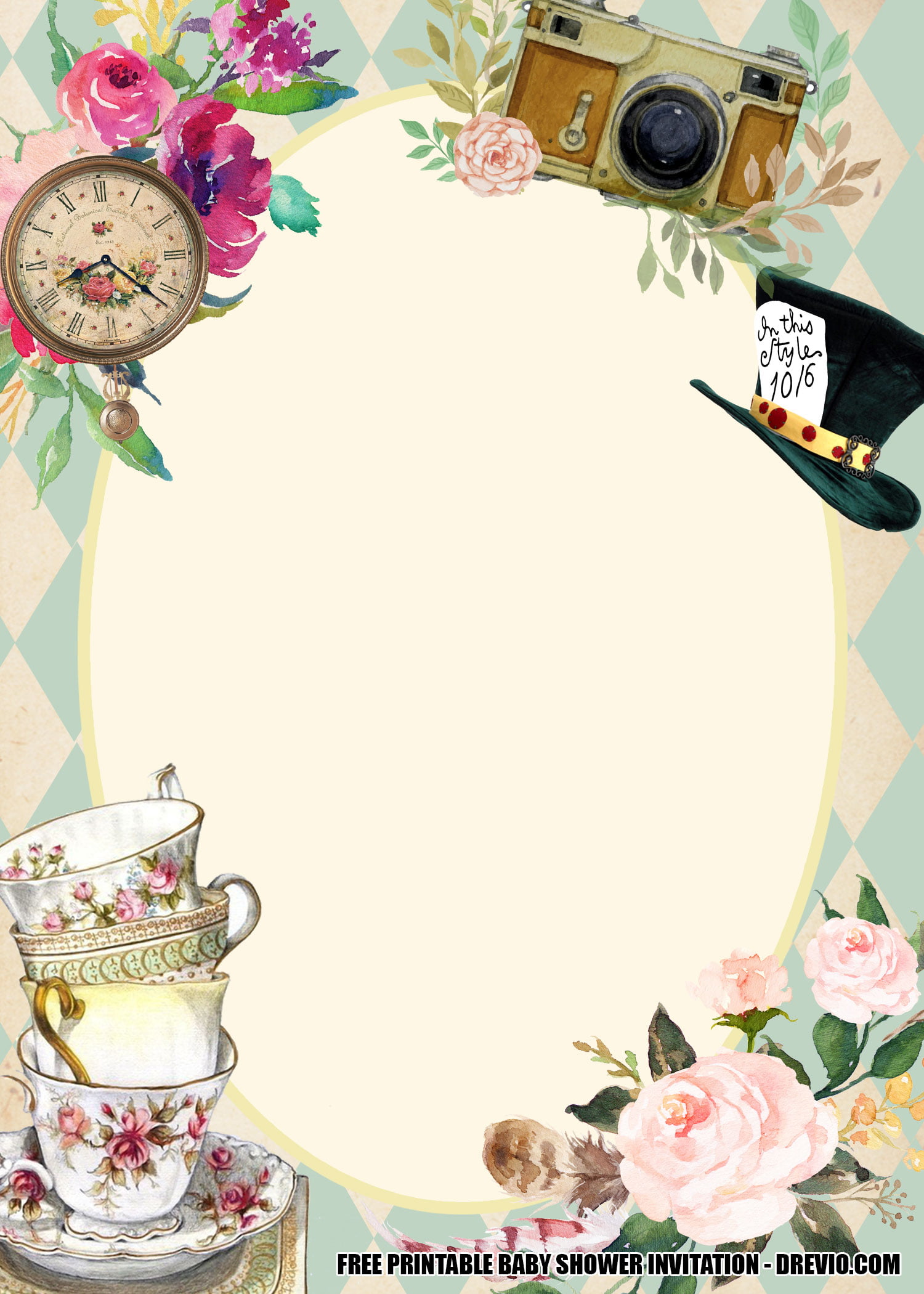 Alice In Wonderland Printable Template - Printable Templates Free