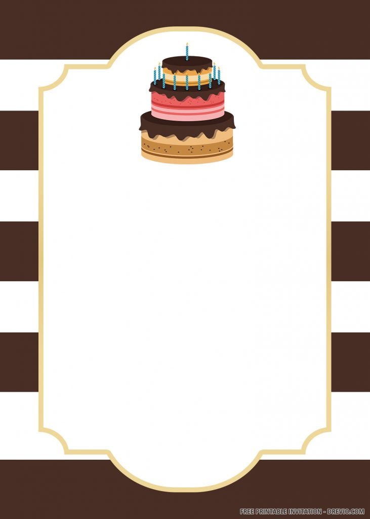 Free Printable Cake Invitation Templates | DREVIO