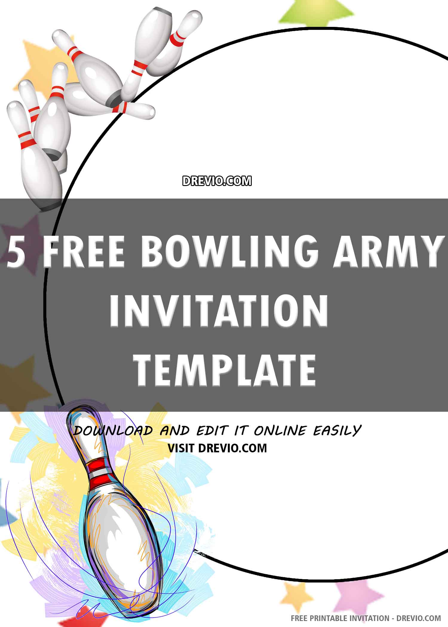 Bowling Birthday Party Invitations Template from www.drevio.com