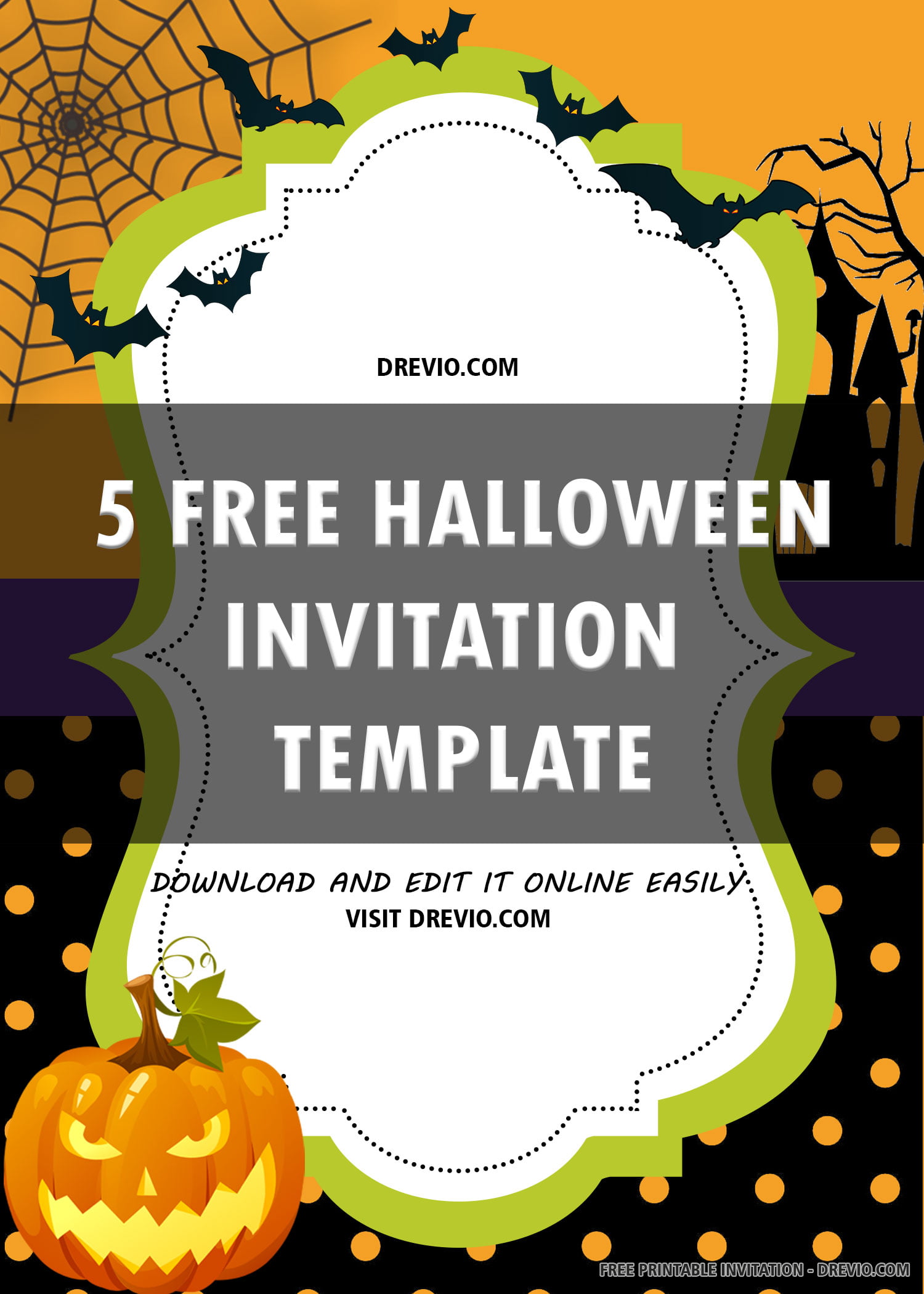 Free Printable Halloween Birthday Party Invitation Templates | Download