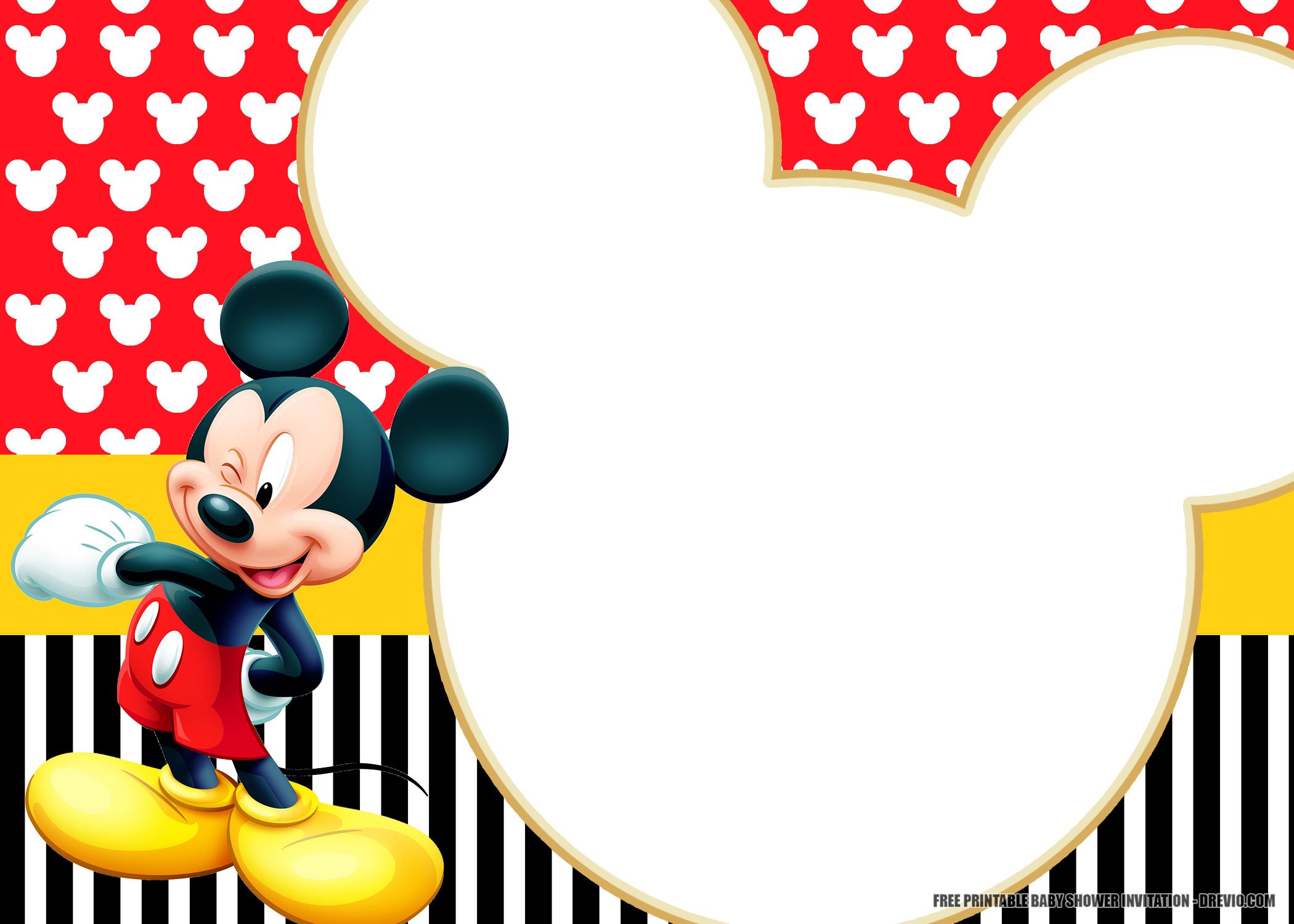 Mickey Invitation Background Free Printable