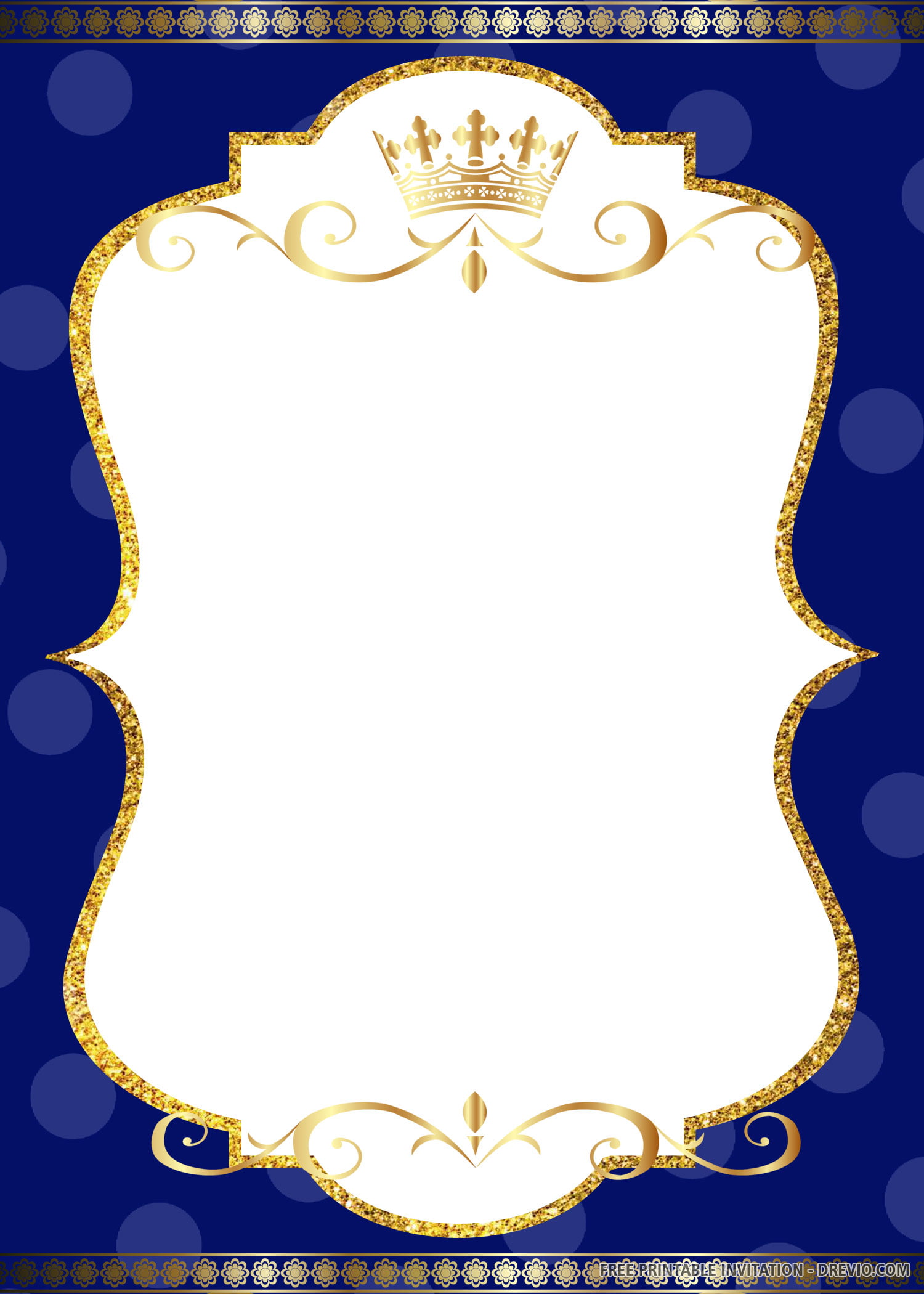 Royal Blue Invitation Template