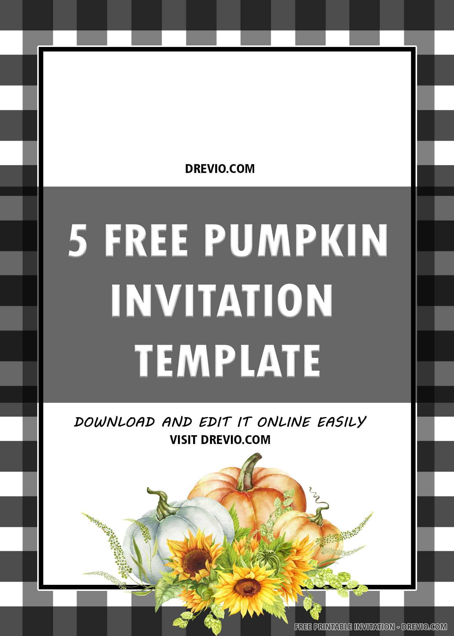Free Printable Black Bordered Pumpkin Invitation Templates Download Hundreds FREE PRINTABLE
