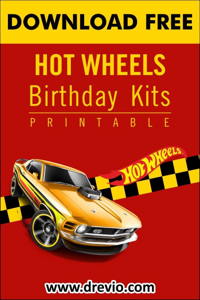 (FREE PRINTABLE) – Hot Wheel Birthday Party Kits Templates for Boys Who ...