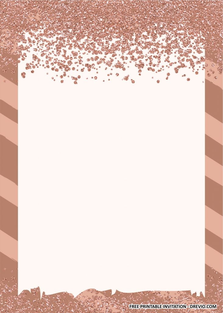 (FREE PRINTABLE) – Rose Gold Confetti Birthday Party Kits Templates ...